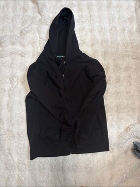Women’s Black Zip-Up Hoodie Jacket - Classic Everyday Layer